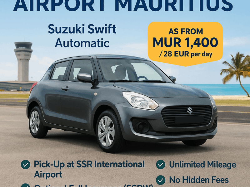 Suzuki Swift Rental Mauritius: Affordable Comfort for Couples, Tourists & Locals