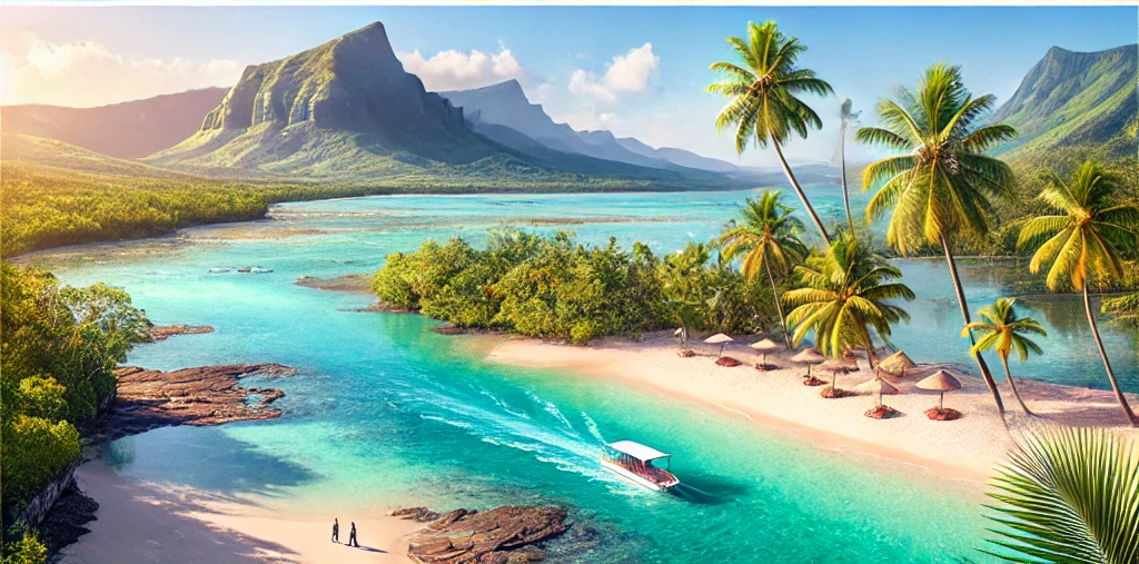 Mauritius scenic views and attractions highlighted in the guide.