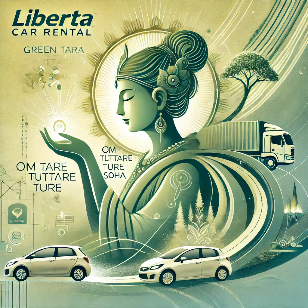Green Tara mantra Om Tare Tuttare Ture Soha as inspiration for Liberta Car Rental's business philosophy.