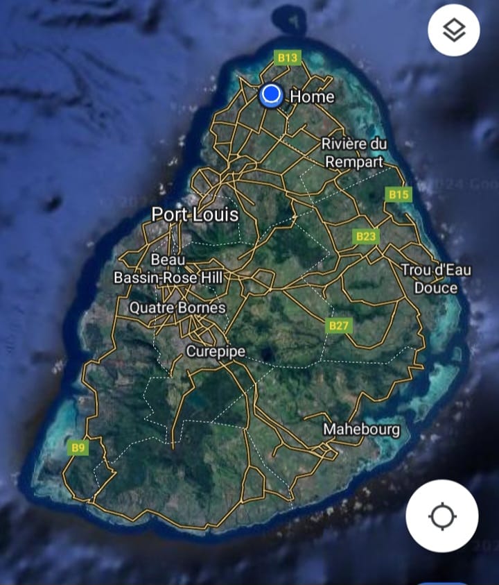 MAP OF MAURITIUS
