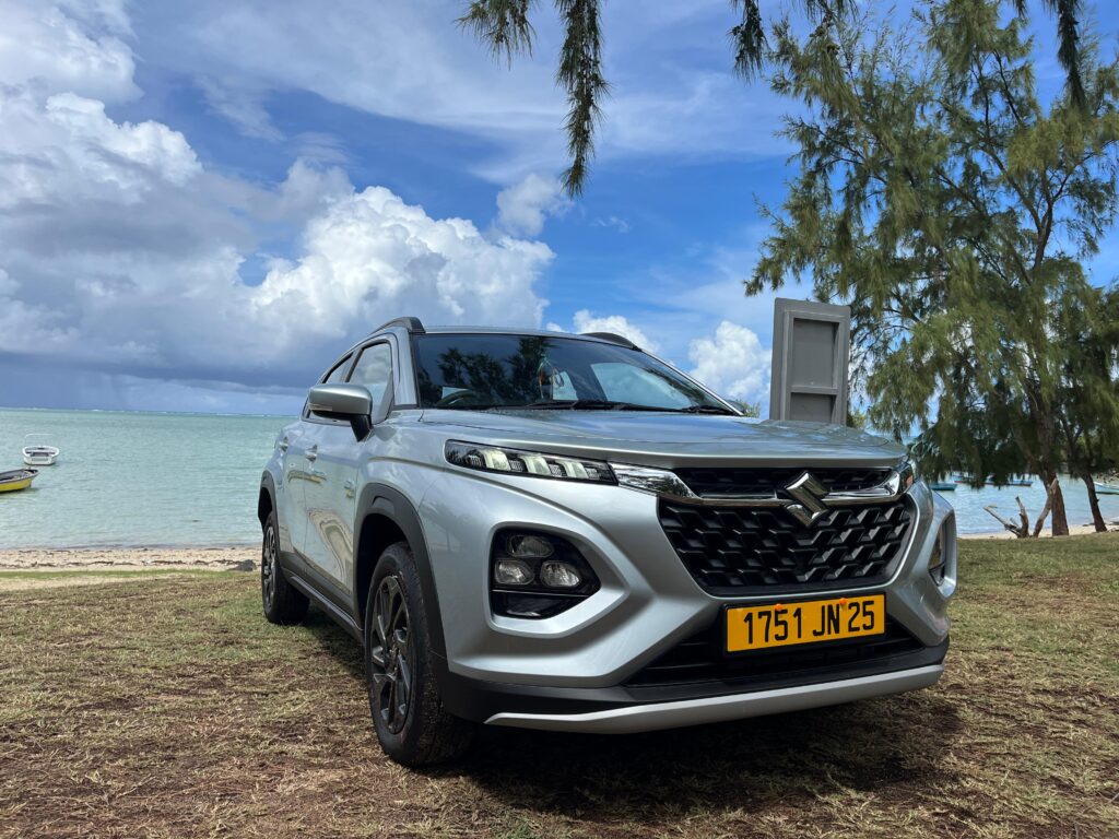 Suzuki Fronx – a top fuel economy car hire available in Mauritius.