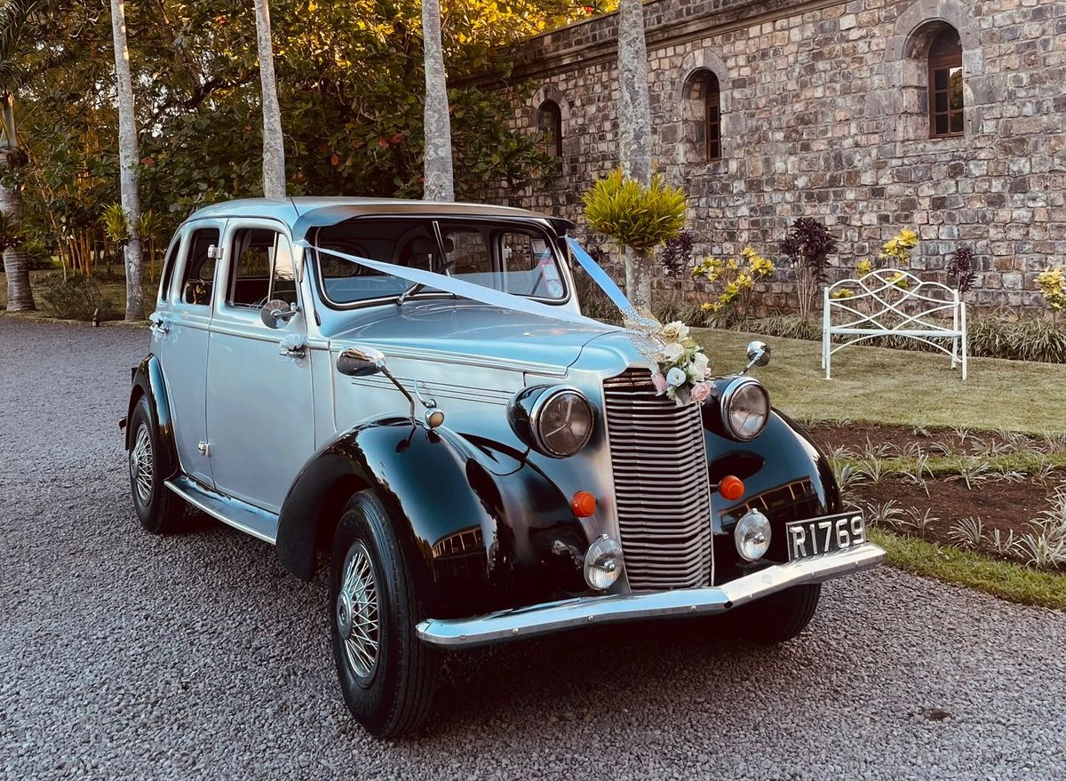 vintage wedding car rental mauritius Vauxhall Wyvern 
1965
