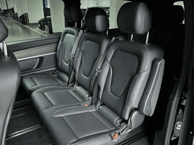 Mercedes V-Class at Mauritius airport for VIP pickup service.