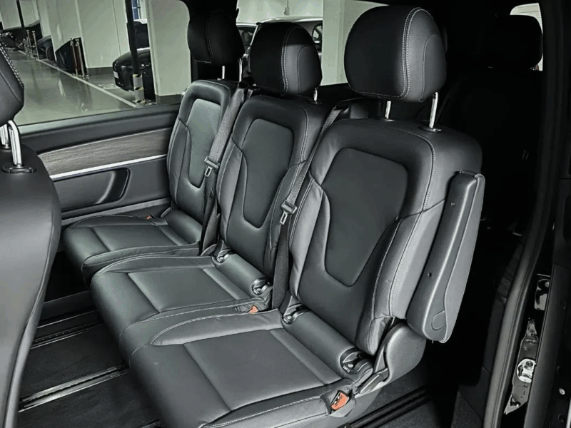 Mercedes V-Class at Mauritius airport for VIP pickup service.