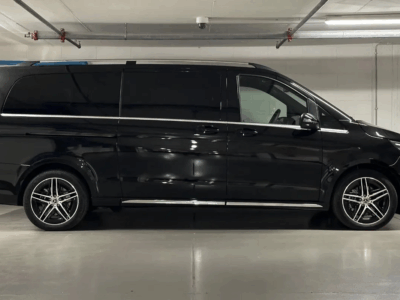 Mercedes V-Class at Mauritius airport for VIP pickup service.