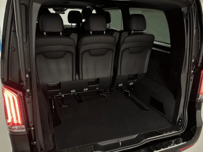 Mercedes V-Class at Mauritius airport for VIP pickup service.