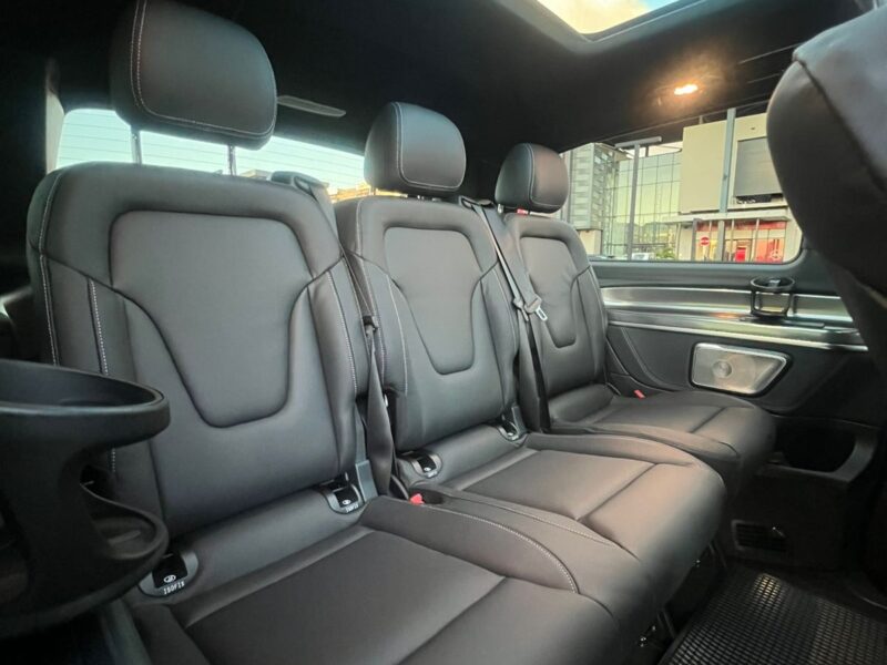 Mercedes V-Class at Mauritius airport for VIP pickup service.