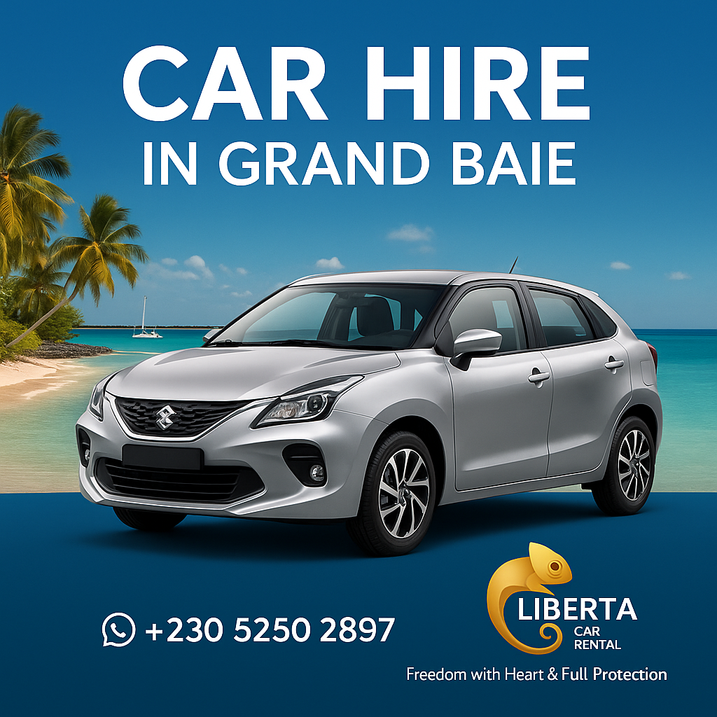 Suzuki Baleno available for car rental in Grand Baie, Mauritius with Liberta Car Rental